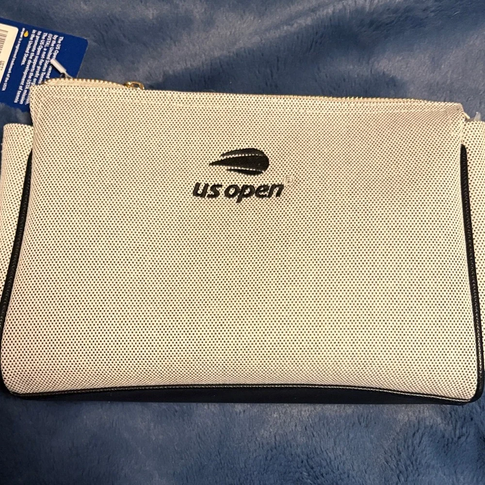 US Open Zip Pouch with Black Trim